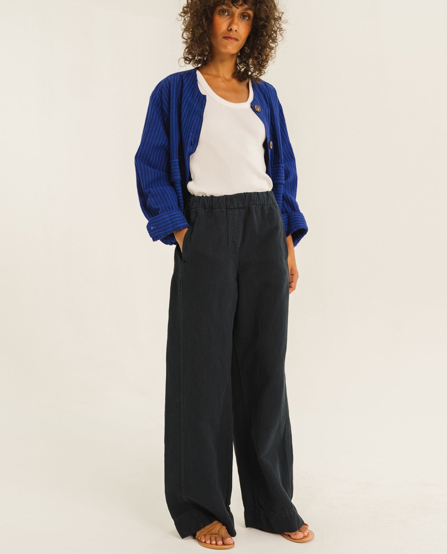 Pantalon loose "Carlo" - Carbone