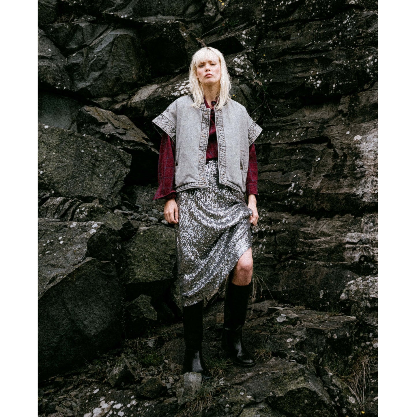 Blouson "Funky Movie" - Grey denim