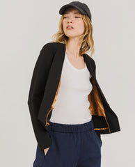 Veste crêpe "Curt Tribu" - Noir