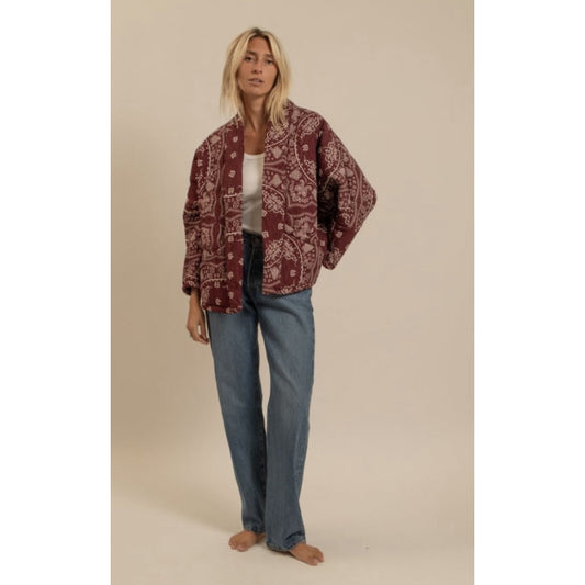 Kimono "Chicago Bandanas" - Bordeaux