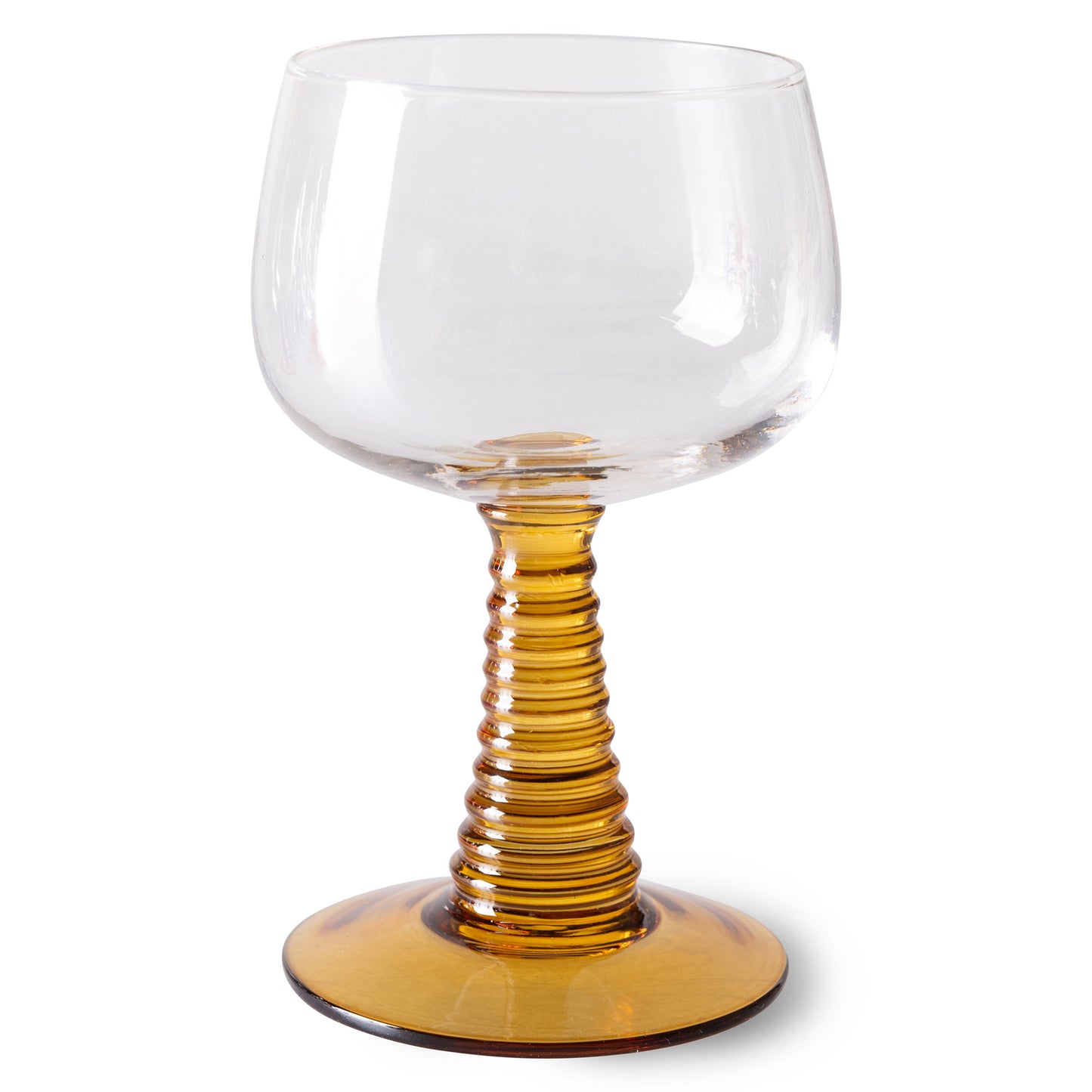 Verre à pied "Swirl" haut - Ocre
