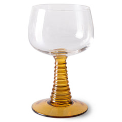 Verre à pied "Swirl" haut - Ocre