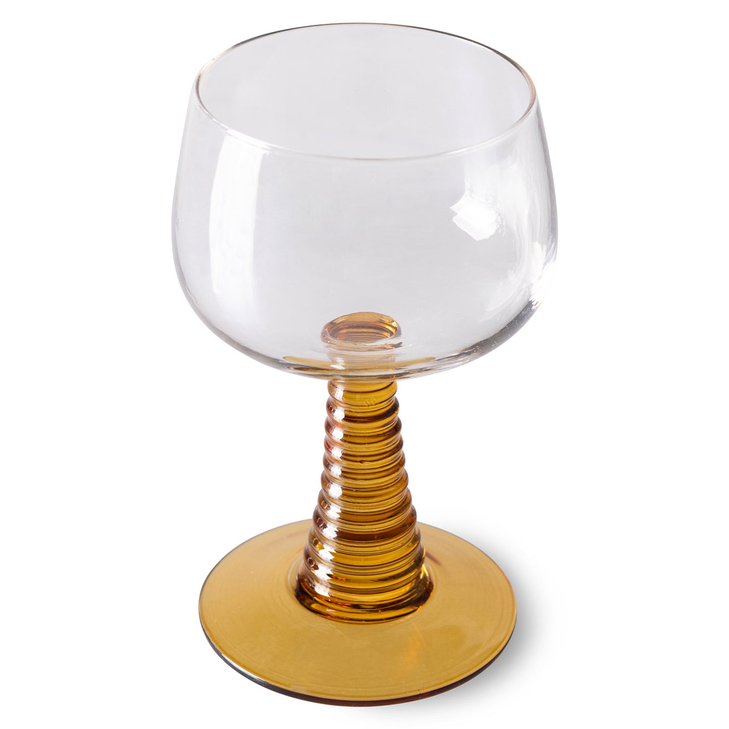 Verre à pied "Swirl" haut - Ocre