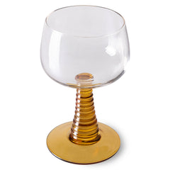 Verre à pied "Swirl" haut - Ocre