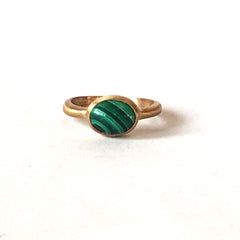 Bague "Ananda" - Malachite