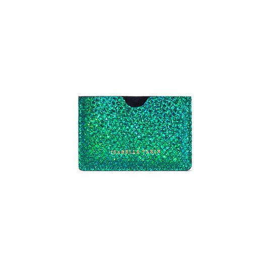 Porte-cartes "Credy" cuir Facette Vert