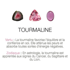 Bracelet-cordon "Féérie" - Tourmaline rose