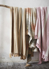 Plaid coton recyclé - Beige