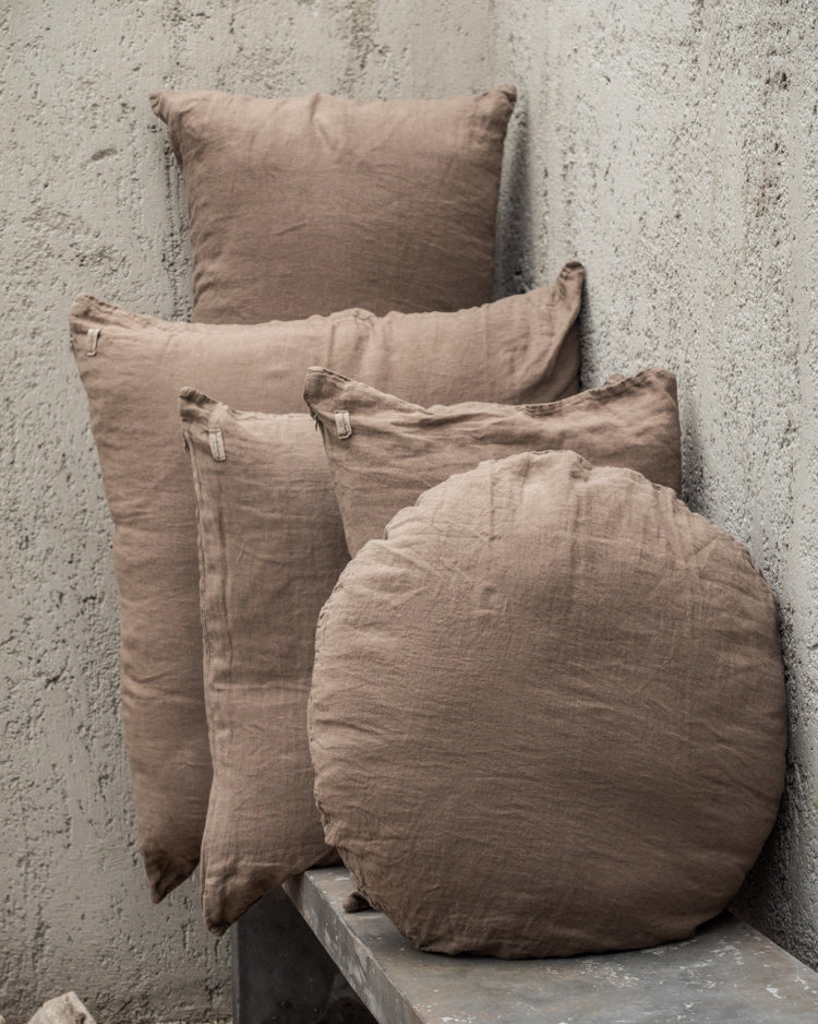 Coussin "Babys" Earth Colors lin lavé - Amande