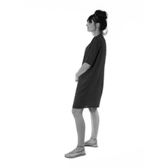 Robe brodée "Ashvini" - Carbone