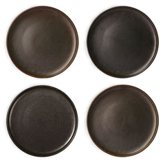 Assiettes plates X2  "Rustic black"