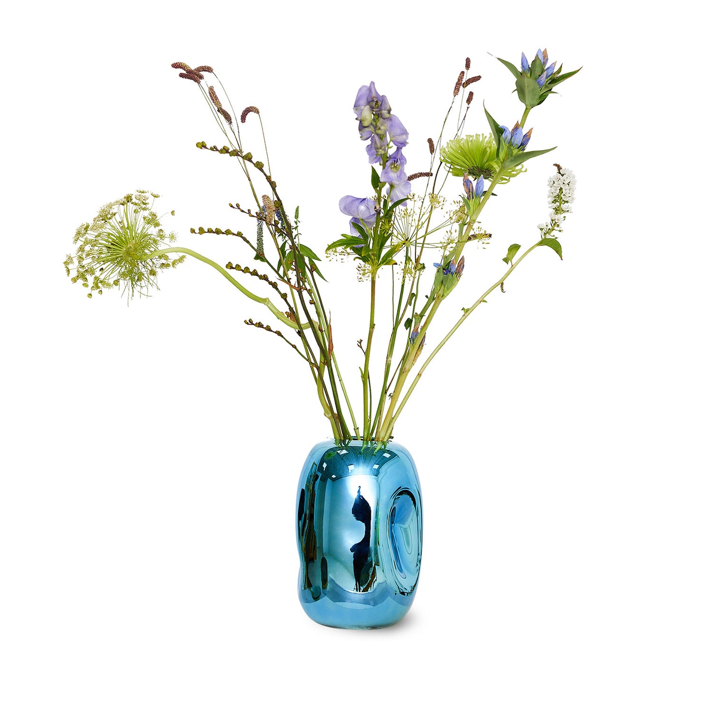 Vase - Blue chrome