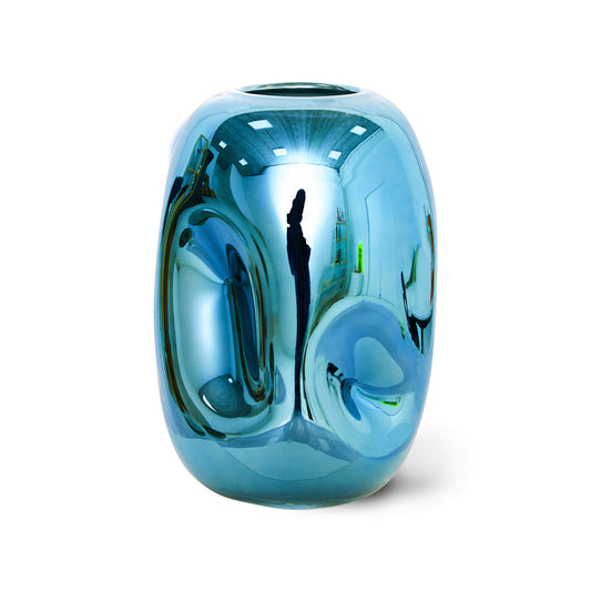 Vase - Blue chrome