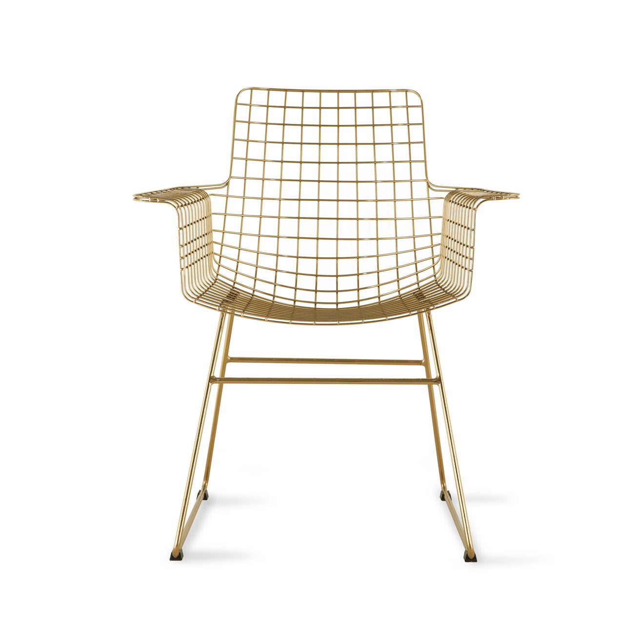 Chaise à accoudoirs métal - Laiton