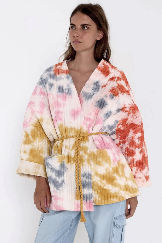 Veste kimono "Mary" - California tie dye