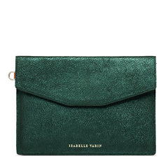 Grande pochette "Office" cuir Caviar Menthe