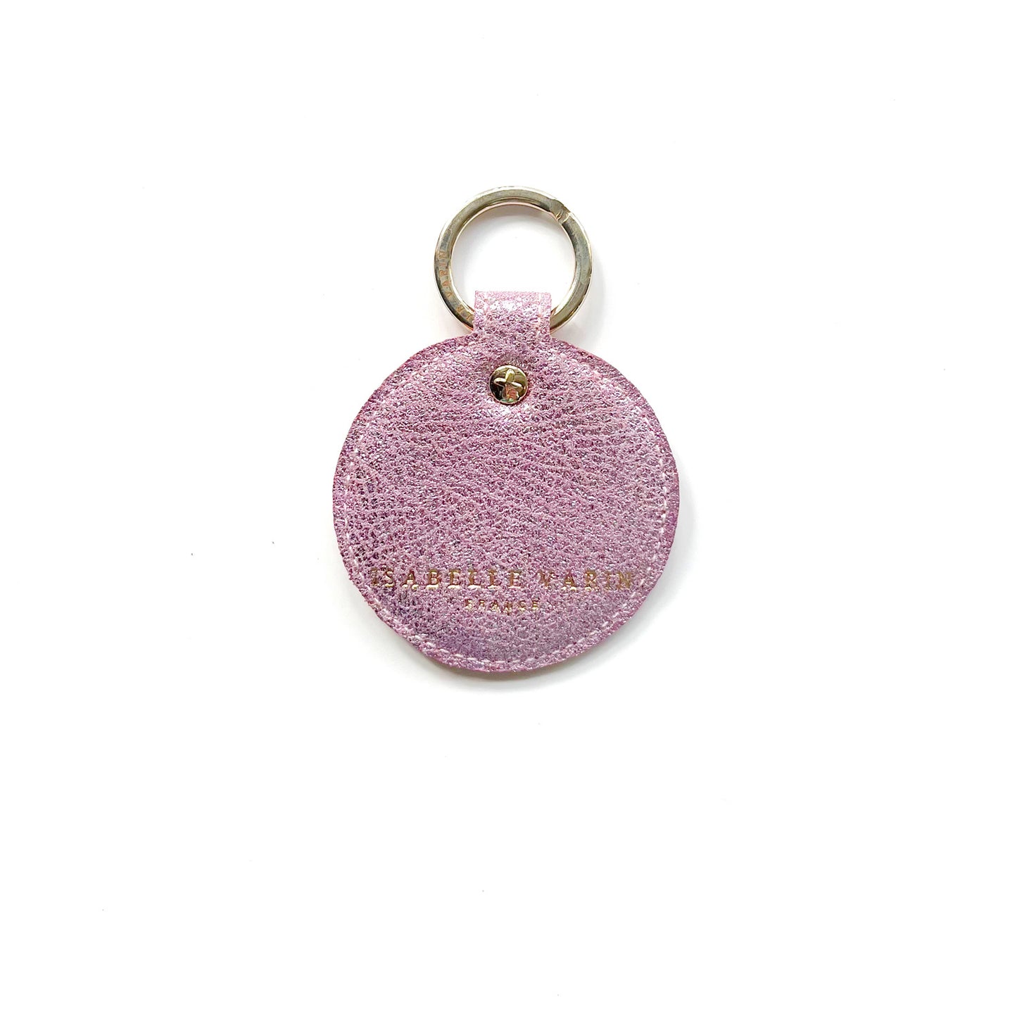 Porte-clé "Drive" cuir Caviar Lilas