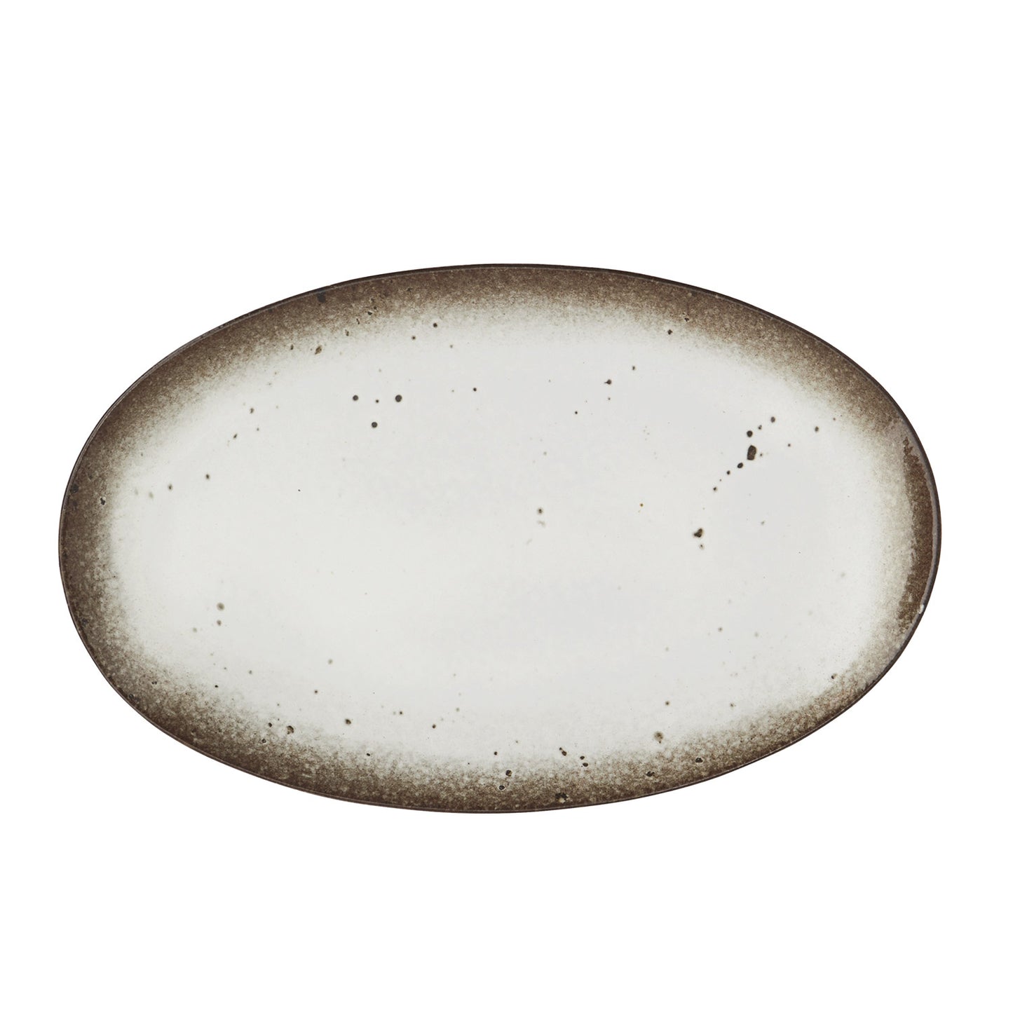 Plat céramique ovale - Naturel/brun