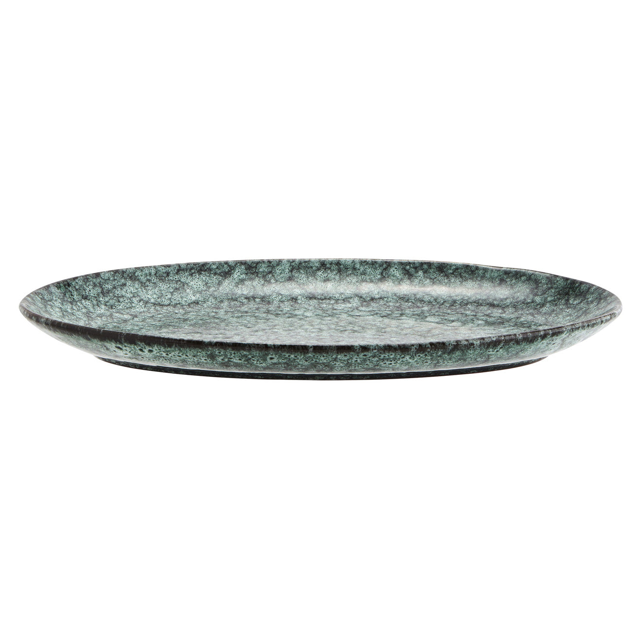 Plat céramique - Noir/vert