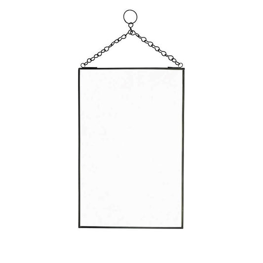 Miroir rectangle métal noir