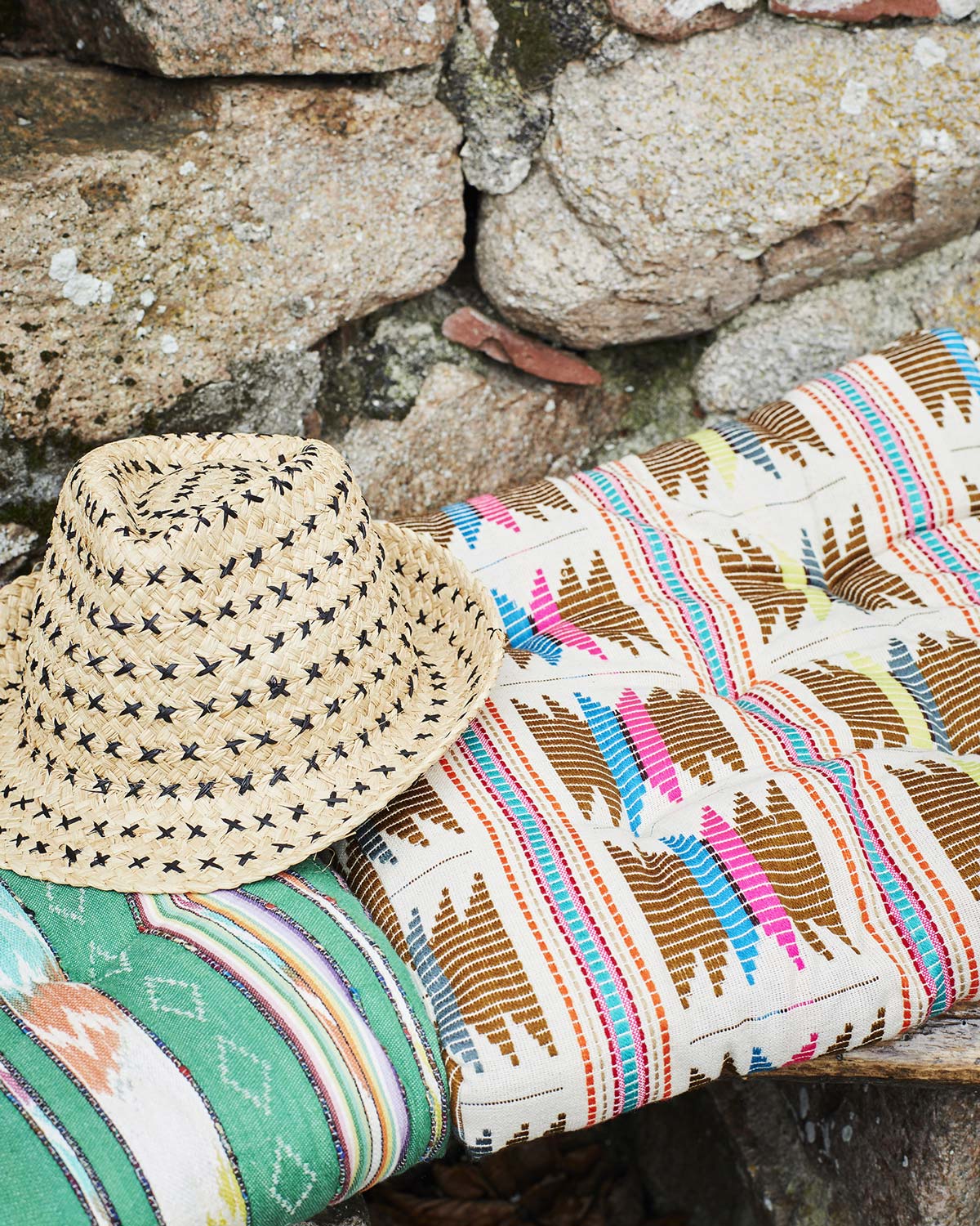 Coussin d'assise - Ikat multico