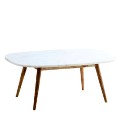 Table basse marbre & bois