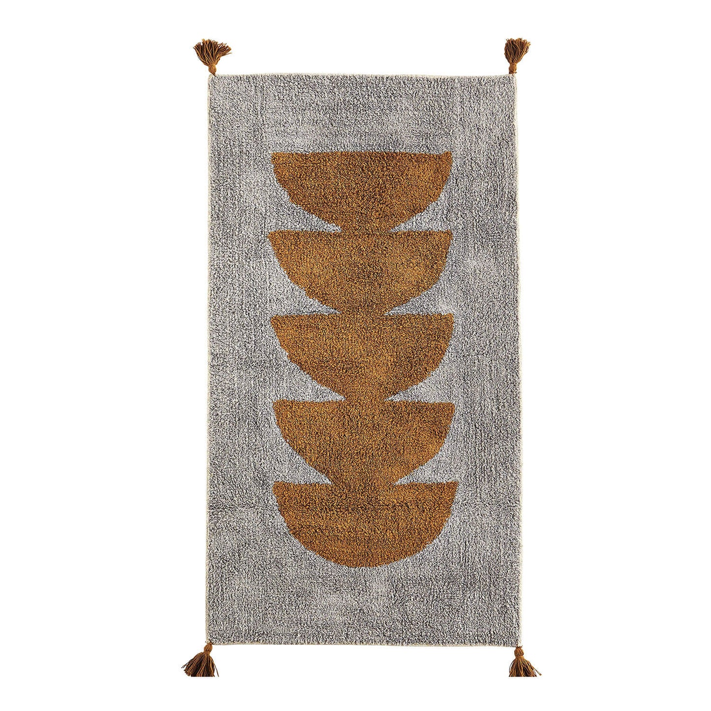 Tapis shaggy - Gris/ocre