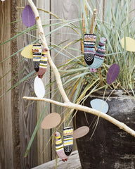 Suspension "Oiseau" papier mâché