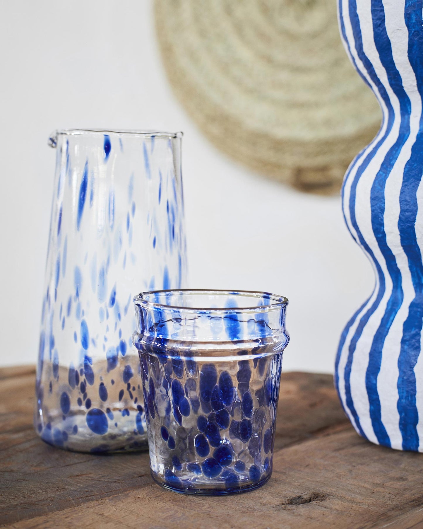 Verre soufflé - Bleu