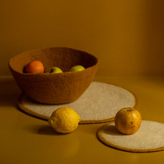 Pastille feutre M - Blé/or