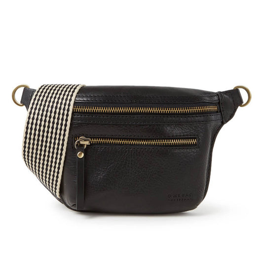 Petite banane "Beck's" cuir - Noir
