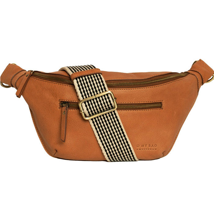 Banane "Drew" cuir - Cognac