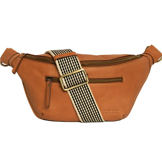 Banane "Drew" cuir - Cognac