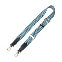Anse-sangle chevron Jade & cuir - Noir
