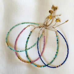 Bracelet-cordon "Dolly Multi" - Turquoises Africaines